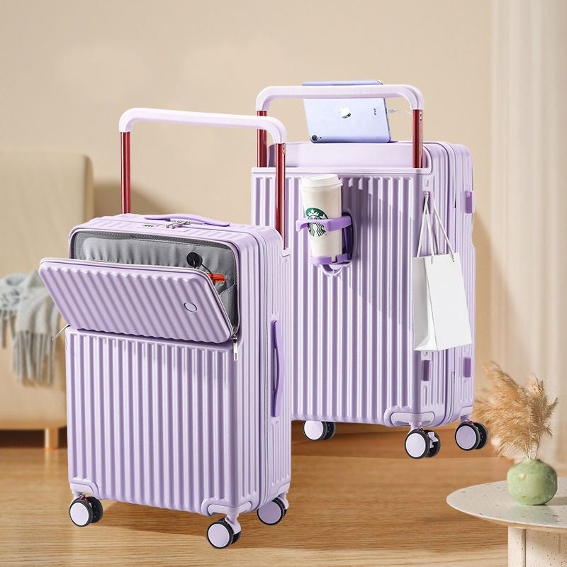 Unisex Multi-Compartment Rolling Hard-Shell Luggage with Integrated Charging Port Kalsten