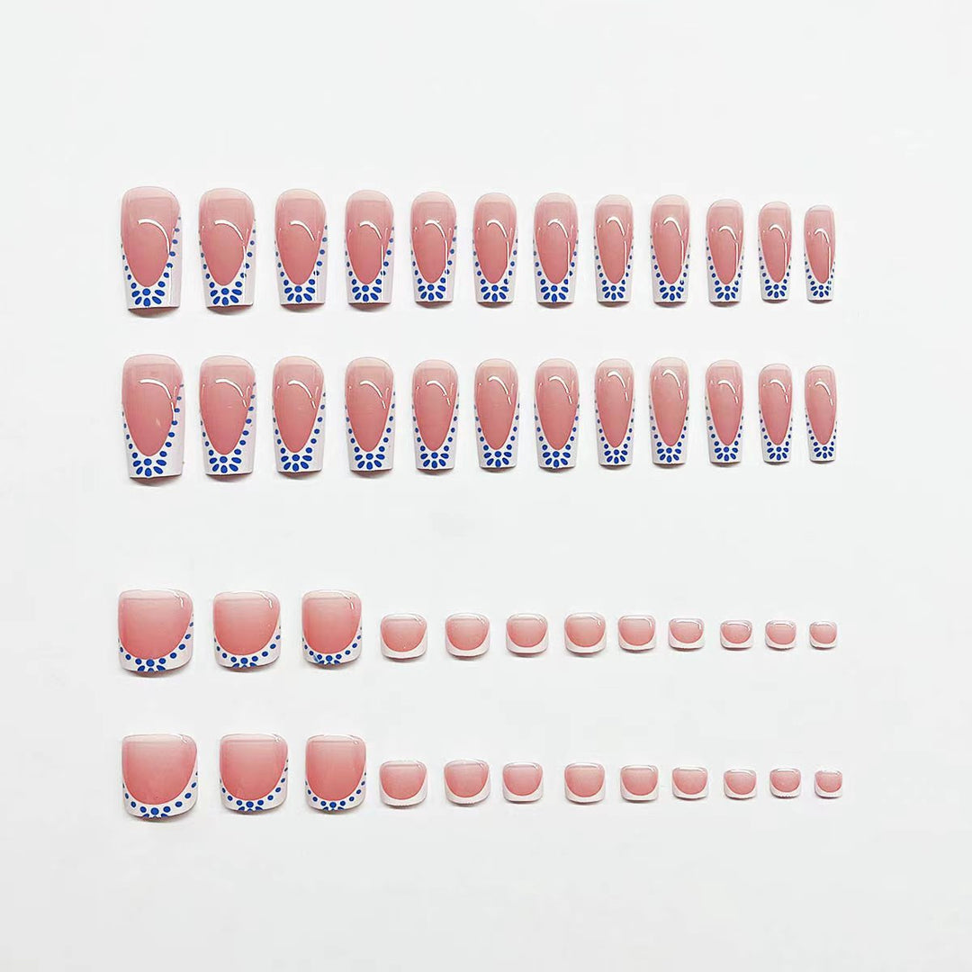 Artistic French Tip Nail Enhancements Kalsten