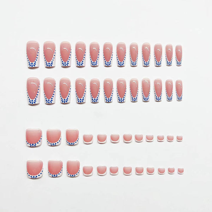 Artistic French Tip Nail Enhancements Kalsten