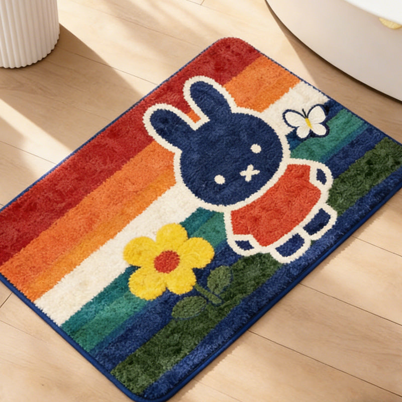 Playful Cartoon Bunny Bath Mat Kalsten