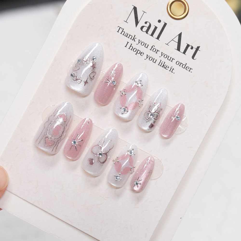 Decorative Press-On Nail Set  1791110837