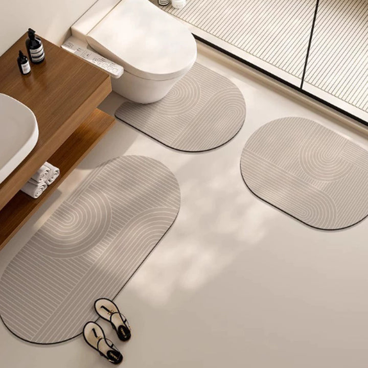 Elegant Textured Bath Mat Set Kalsten