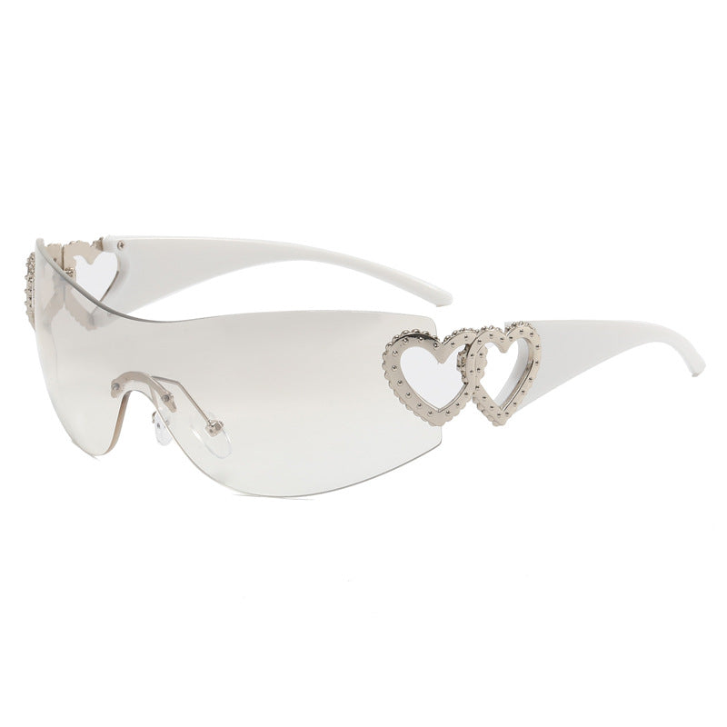 Ladies Fashion Sunglasses with Heart Applications Kalsten