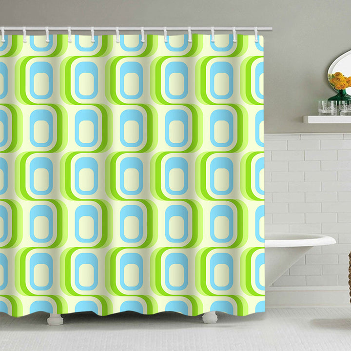 Textured Mosaic Pattern Shower Curtain Kalsten