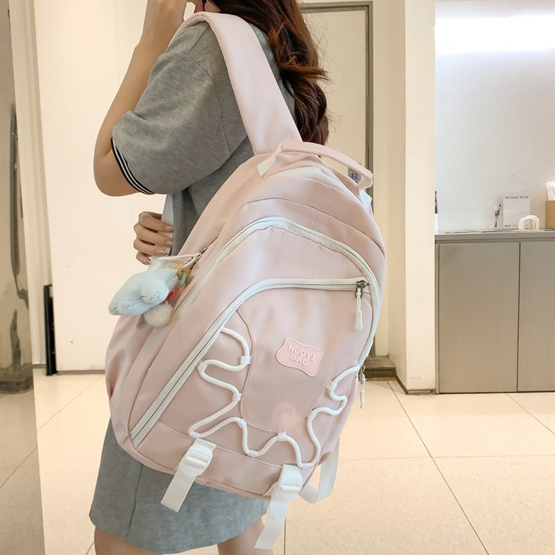Playful Character Embroidered Backpack Kalsten