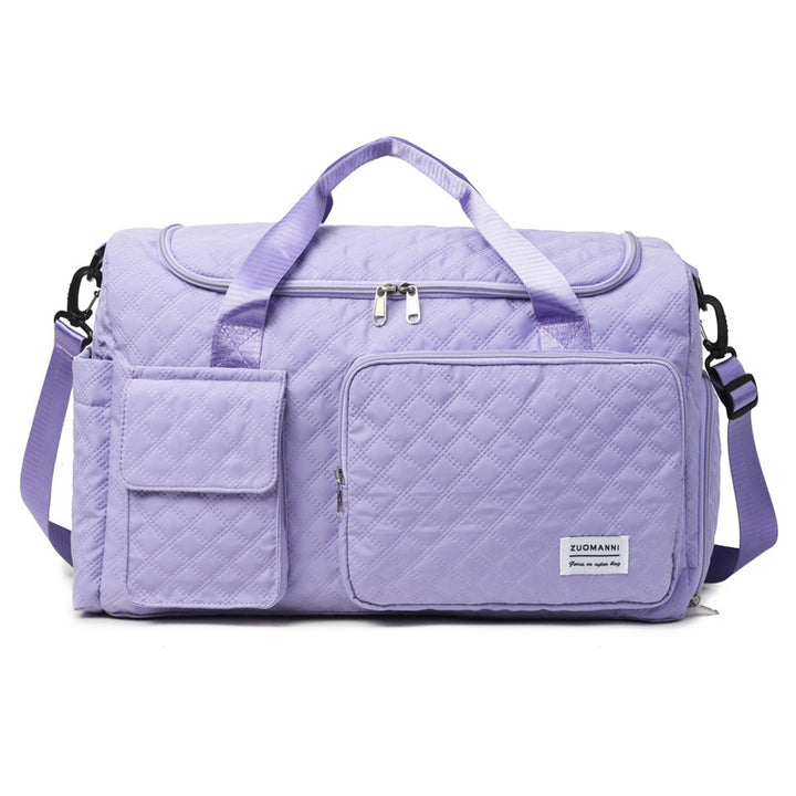 Spacious Sport Duffel Bag With Textured Surface Kalsten