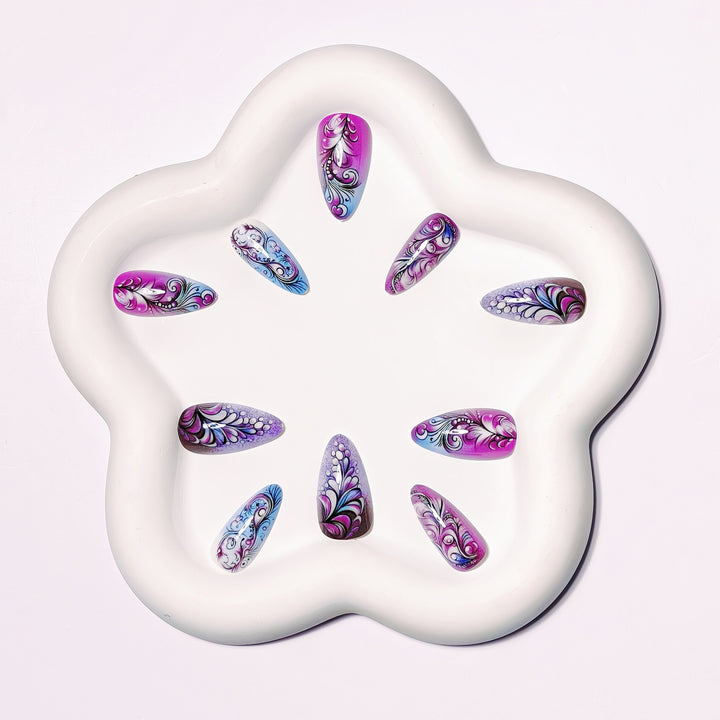 Artistic Floral Nail Design Kalsten