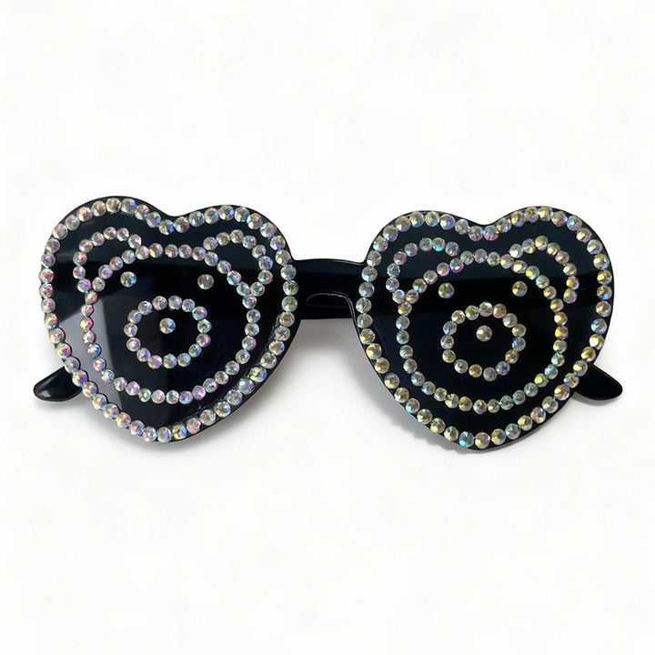 Heart-Shaped Rhinestone Sunglasses Kalsten