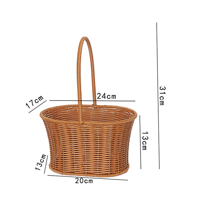 Handcrafted Wicker Storage Basket with Handle Kalsten