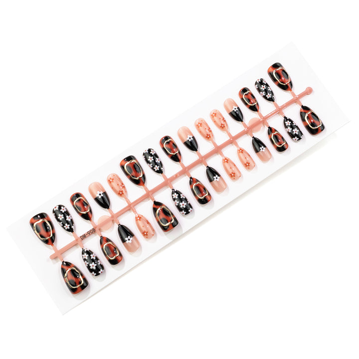 Manual Decorative Press-On Nail Art Set