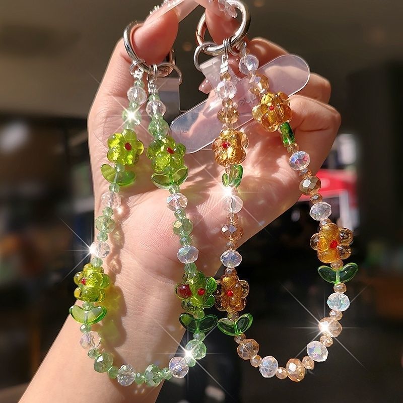 Floral Beaded Phone Lanyard Kalsten