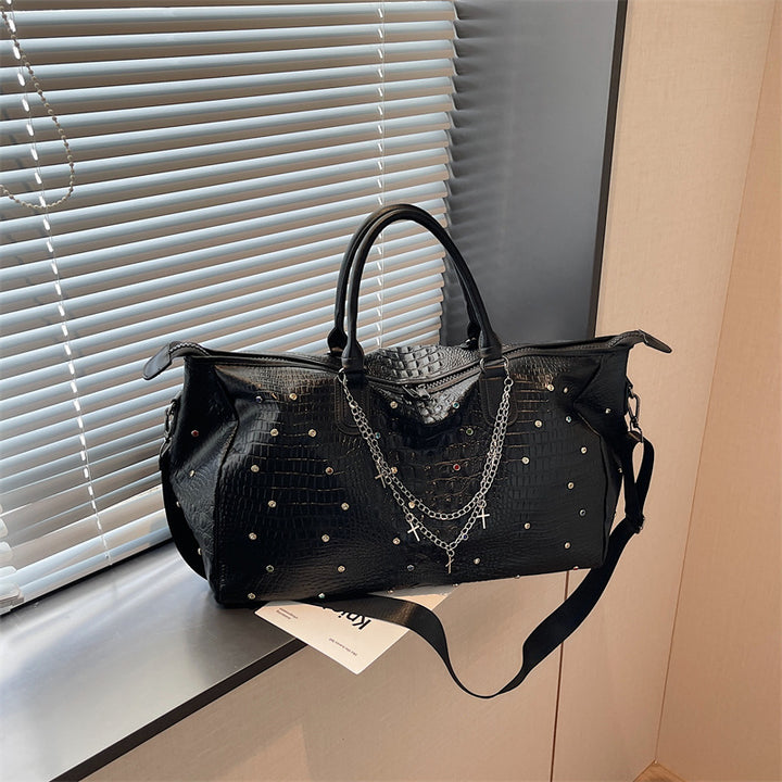 Elegant Textured Travel Duffle Bag Kalsten