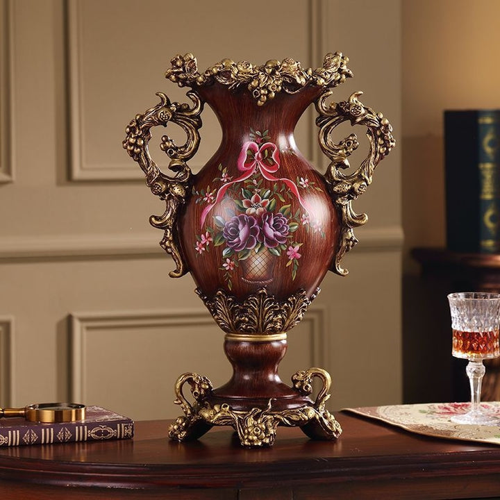 Ornate Floral Arrangement Vase