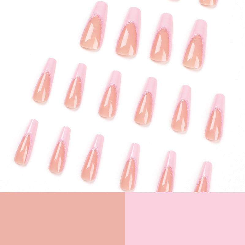Artificial nail extensions with glitter decoration Kalsten