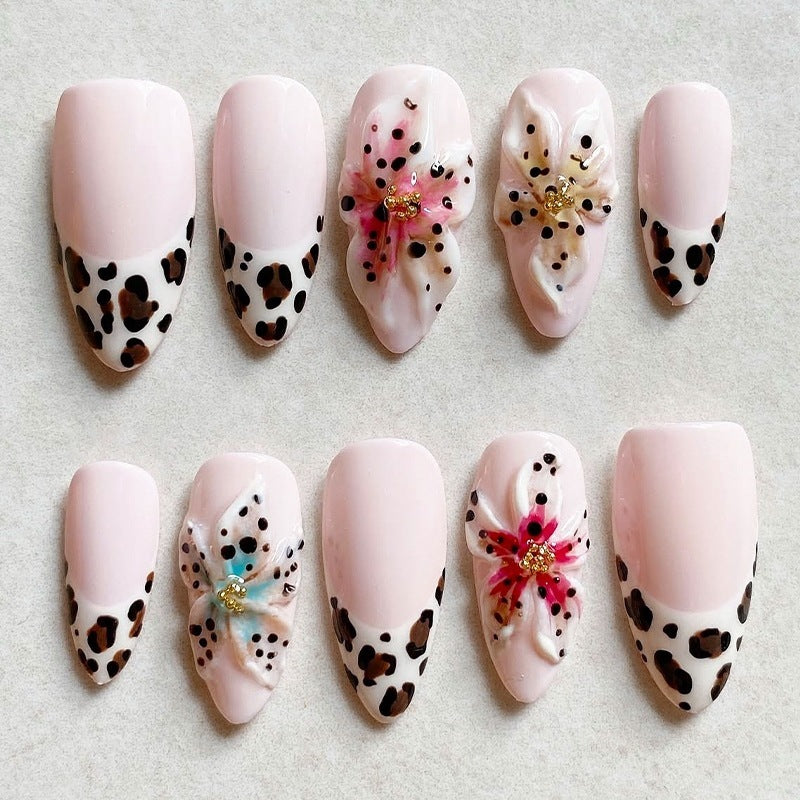 Exquisite Nail Art Set with Floral and Animal Design Kalsten
