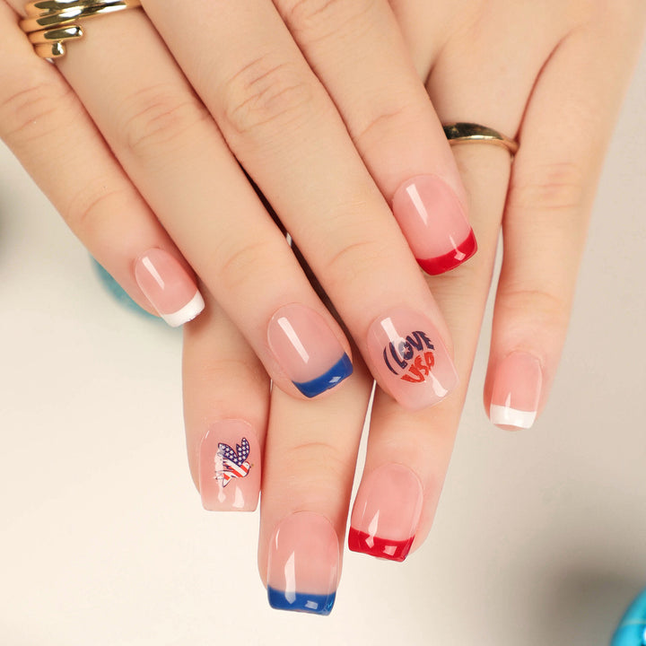 Artistic Nail Art with Patriotic Designs Kalsten