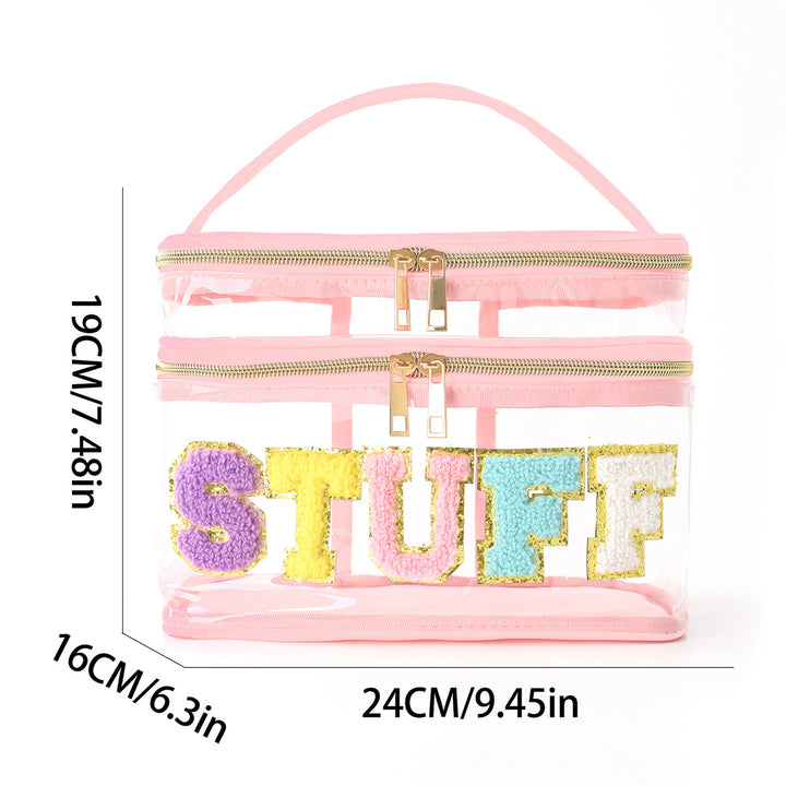 Plastic cosmetic box with two compartments Kalsten