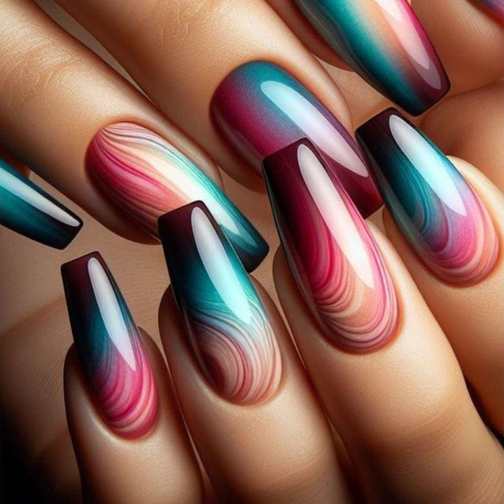 Artistic Ombre Press-On Nails Kalsten