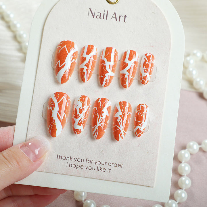 Artistic Press-On Nail Design