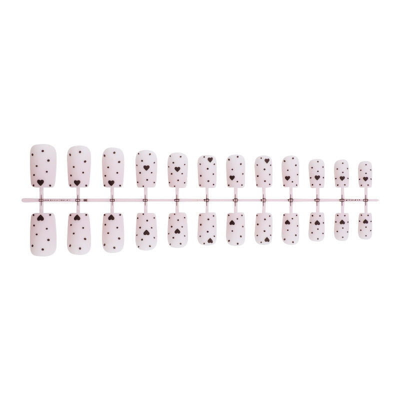 Chic Heart Pattern Press-On Nails kalsten
