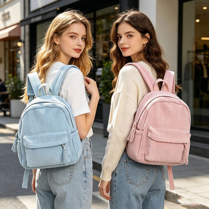 Compact Corduroy Backpack