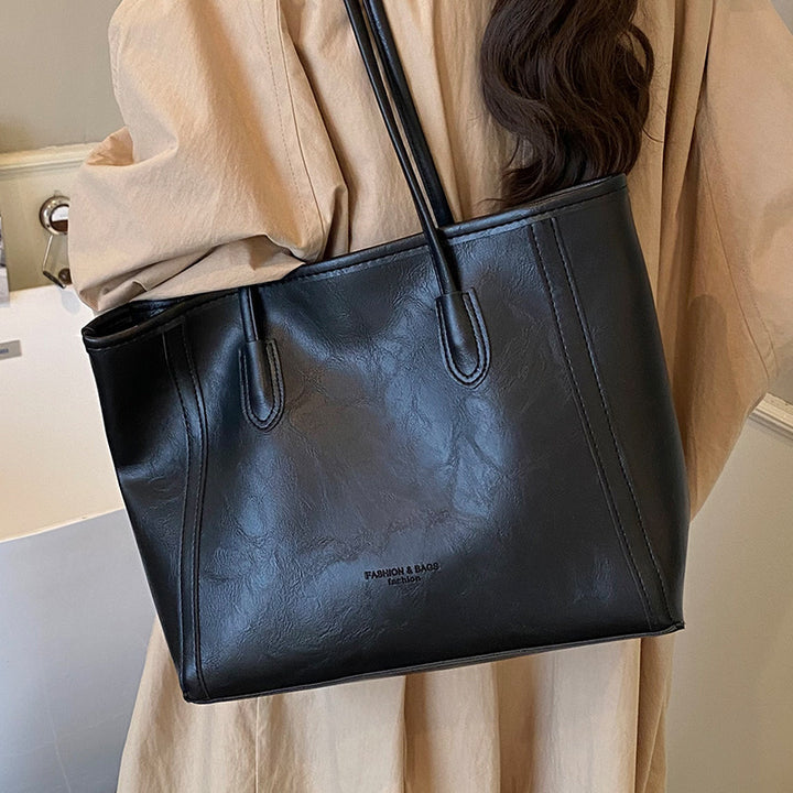 Casual Faux Leather Tote Bag