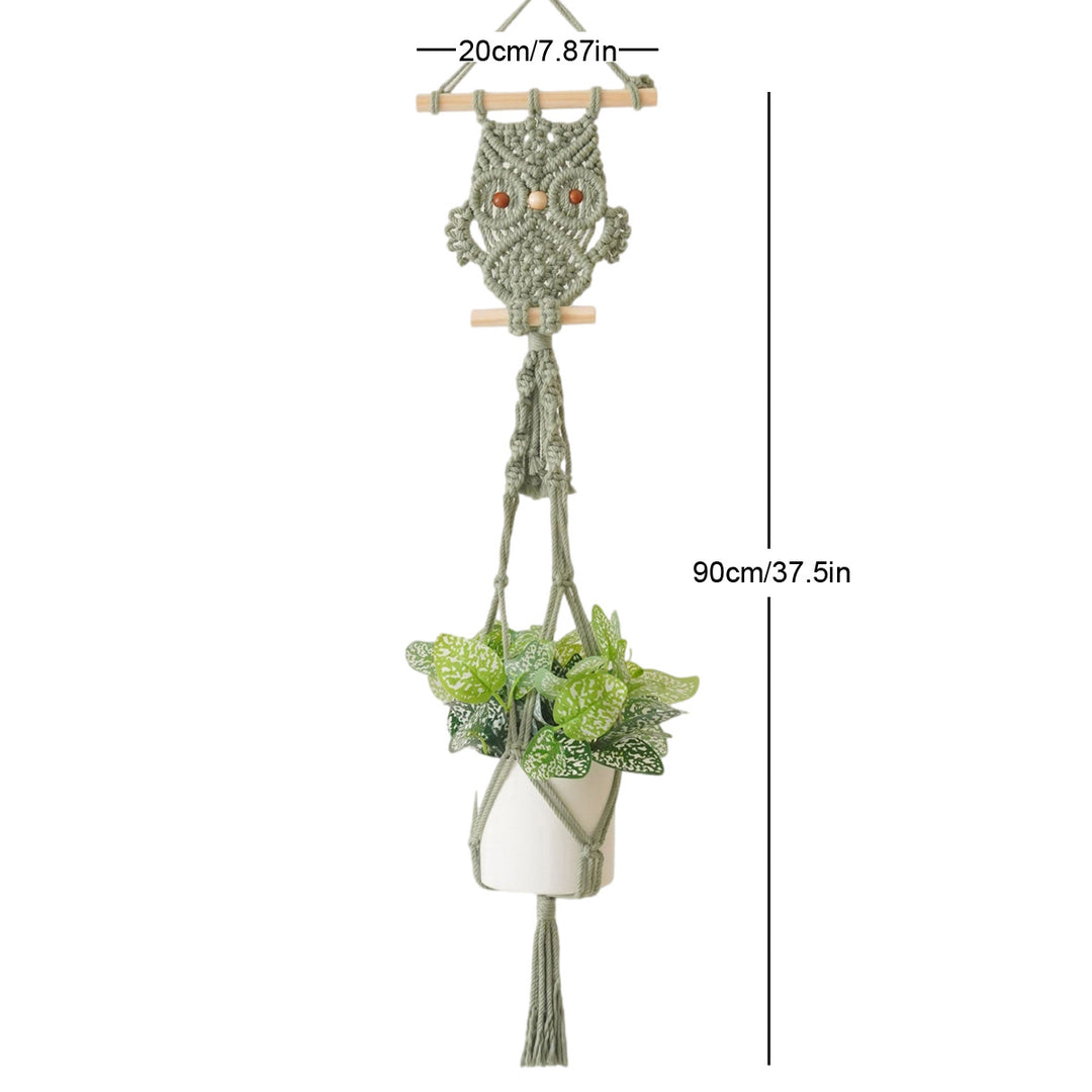 Decorative Macrame Owl Planter Kalsten