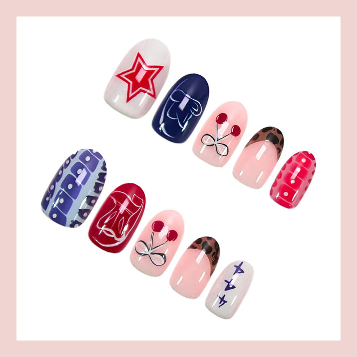 Nail art set with creative pattern mix Kalsten