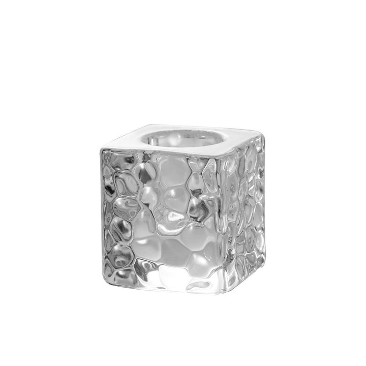 Square Ribbed Glass Votive Candle Holder Kalsten