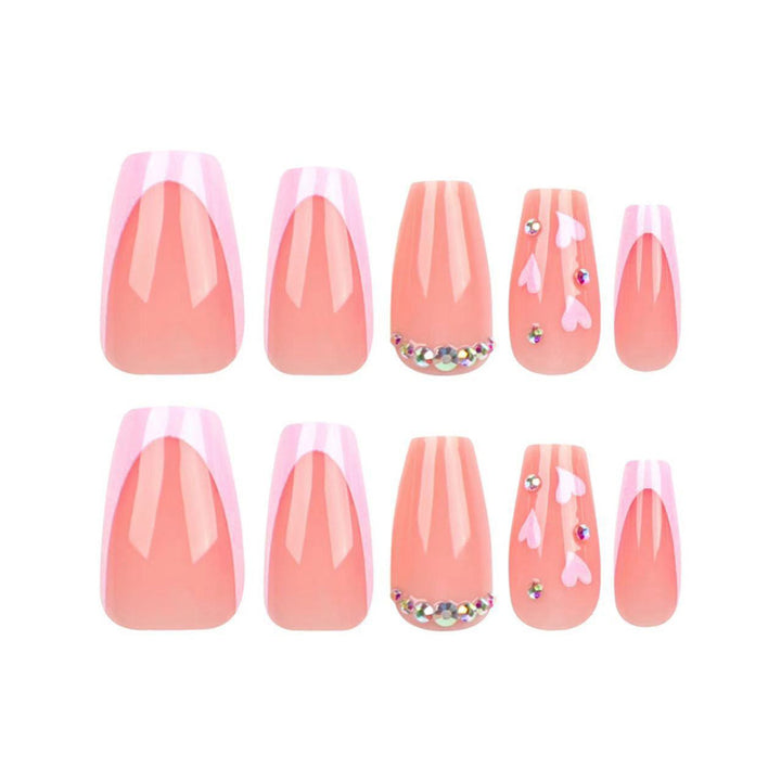 Decorative Faux Nail Extensions with Rhinestone Accents Kalsten