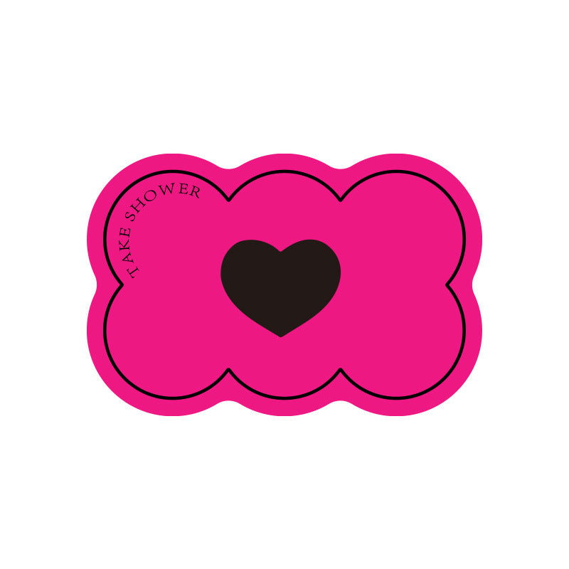 Cloud-Shaped Microfiber Anti-Slip Absorbent Bathroom Mat with Cartoon Dog Print