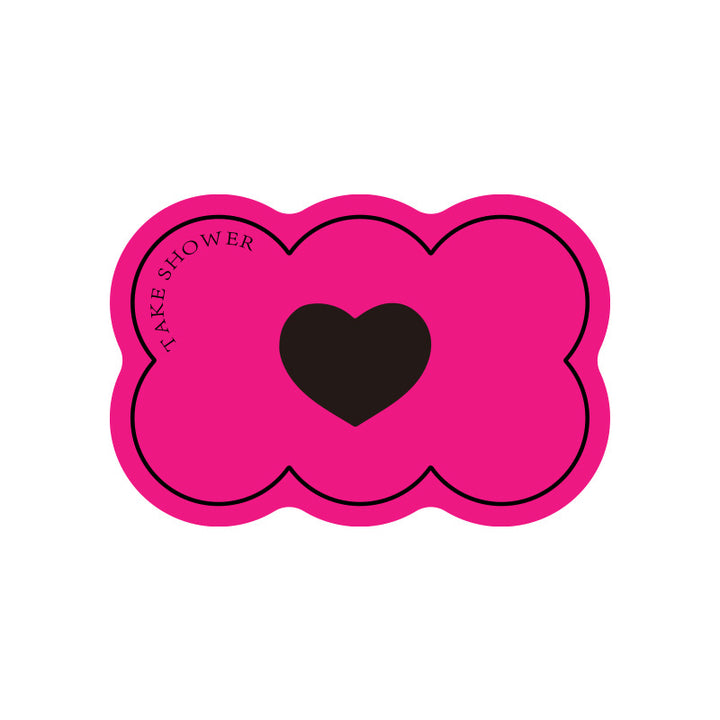 Cloud-Shaped Microfiber Anti-Slip Absorbent Bathroom Mat with Cartoon Dog Print