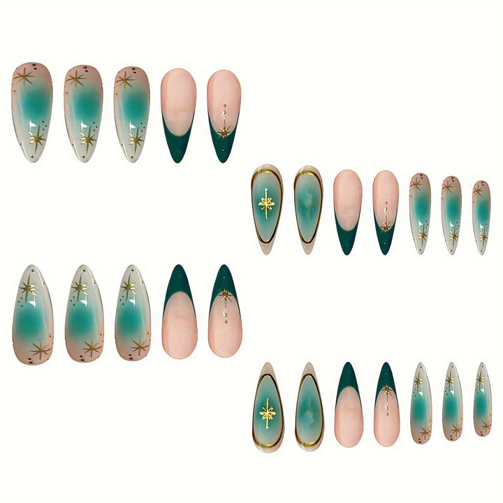 Artistic Geometric Pointed Nail Art Kalsten
