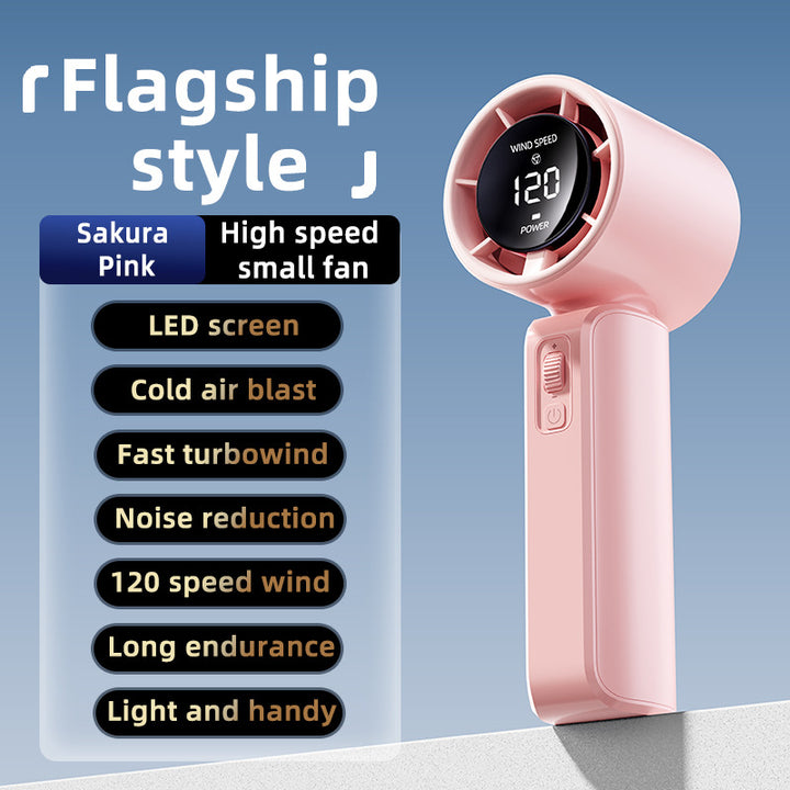 Ladies Hand Fan with LED Display and Turbofan Kalsten