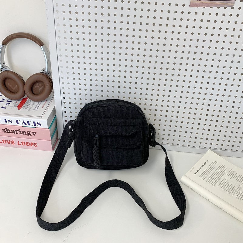 Compact Corduroy Crossbody Bag Kalsten
