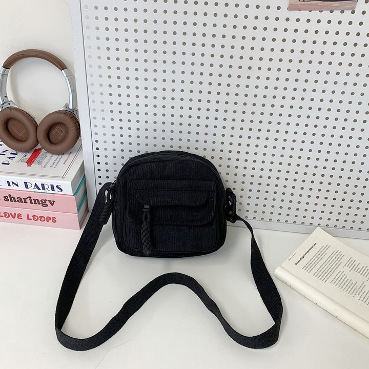 Compact Corduroy Crossbody Bag Kalsten