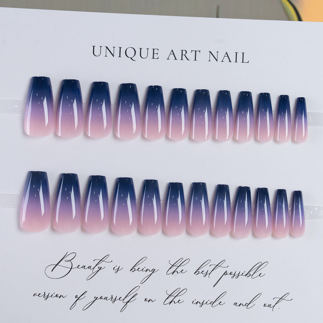 Ombre Long-Stiletto Press-On Nails