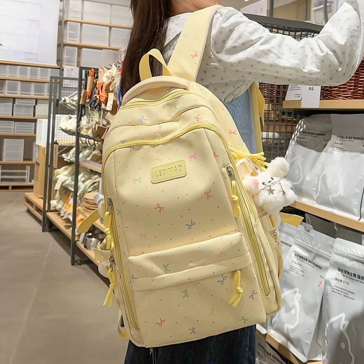 Stylish School Backpack with Fun Patterned Accents Kalsten