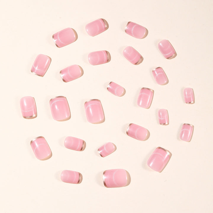 Elegant Glossy French Tip Nail Art Kalsten