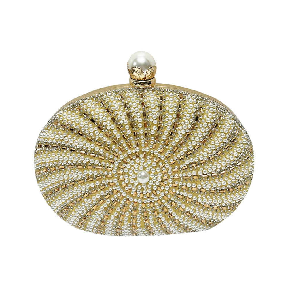 Pearl-Accented Evening Handbag