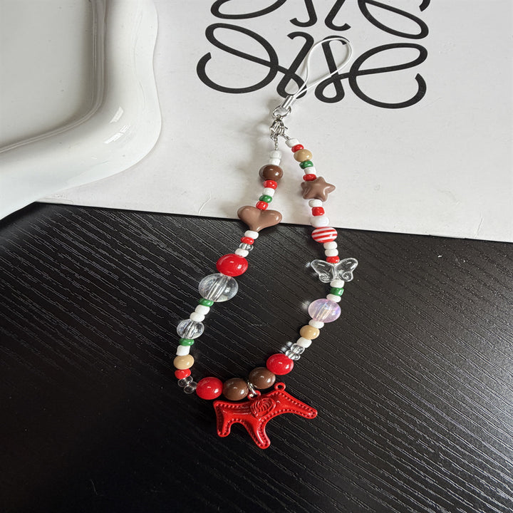 Decorative Beaded Charm Keychain Kalsten 1790135158
