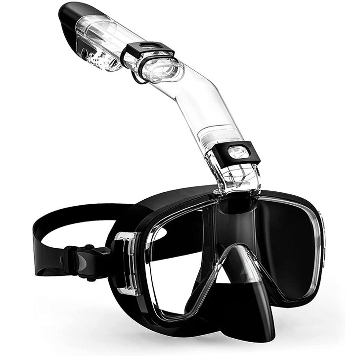 Diving mask with visibility protection and flexible snorkel Kalsten