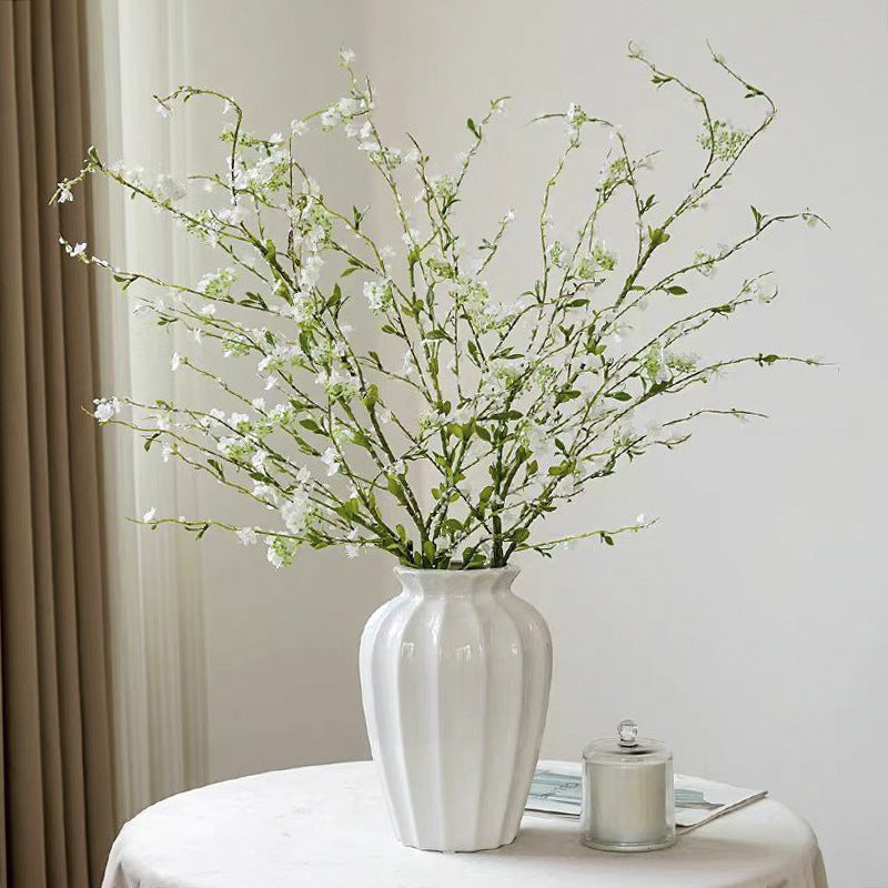 Elegant Pleated Ceramic Flower Vase Kalsten
