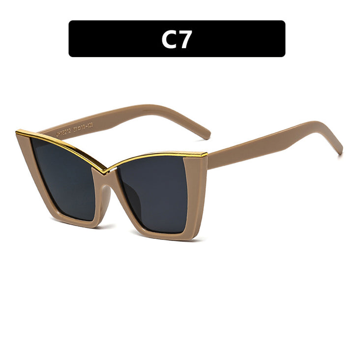 Women extravagant sunglasses with unique design and golden accents Kalsten
