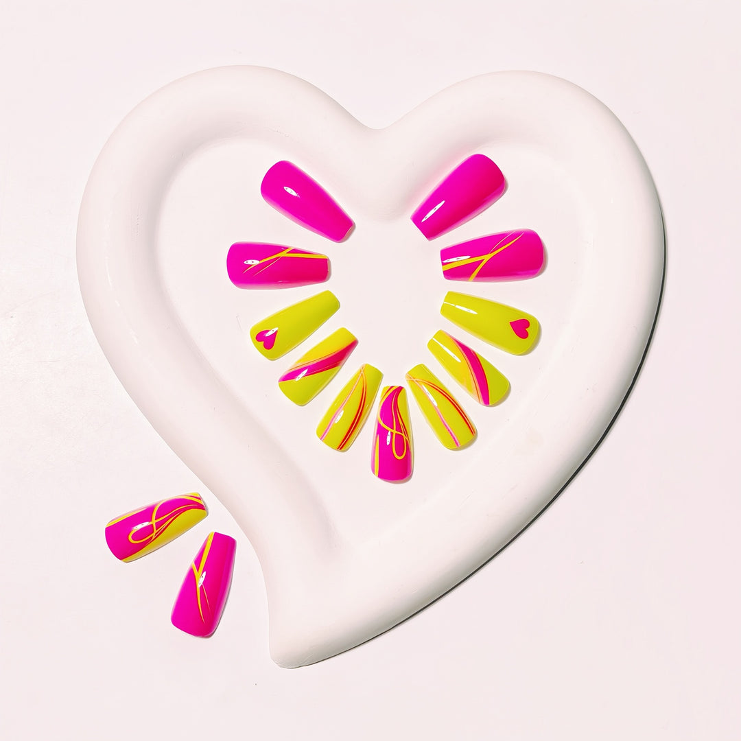 Neon Themed Nail Art Kalsten