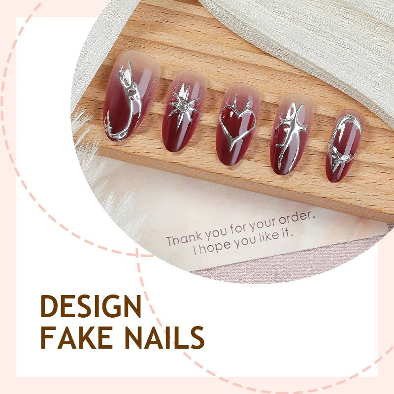 Artificial nail set with elegant floral designs Kalsten
