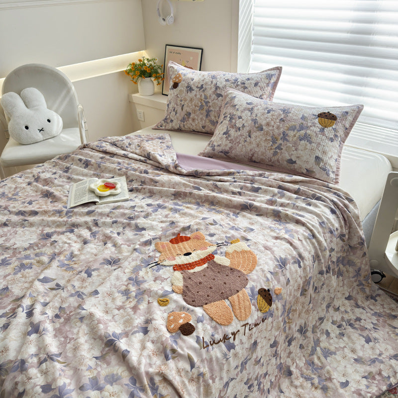 Women Cozy Bedspread with Playful Penguin Design Kalsten