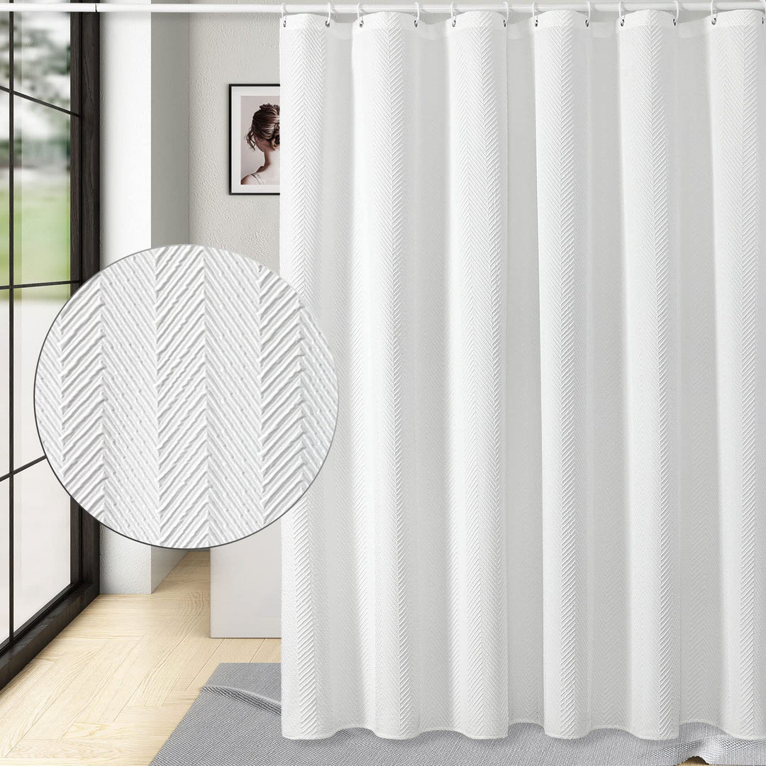 Textured Waterproof Shower Curtain Kalsten