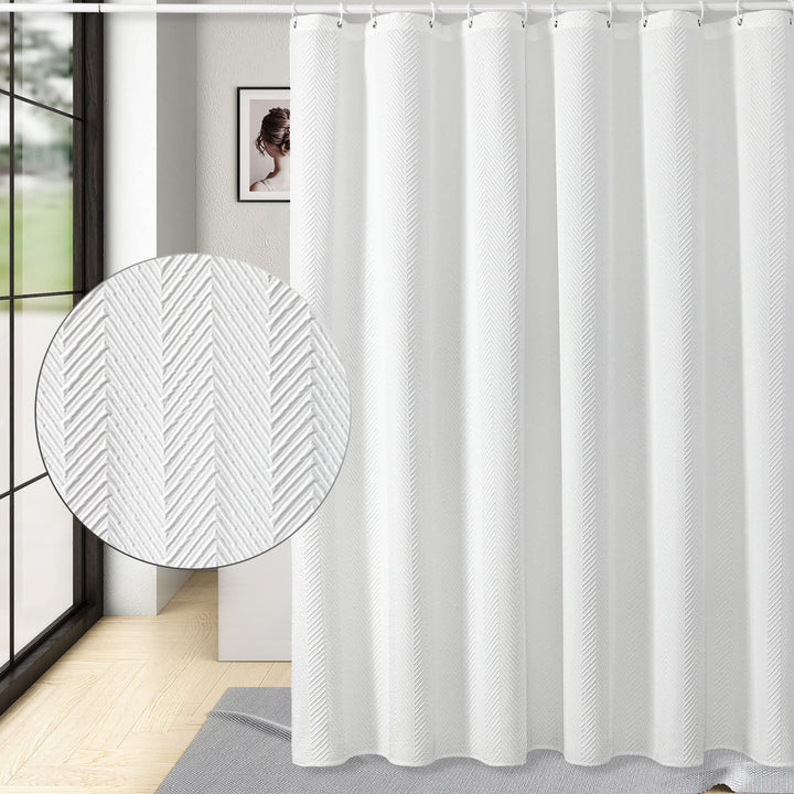 Textured Waterproof Shower Curtain Kalsten