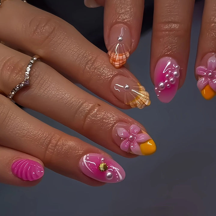 Artistic 3D Floral Nail Art Kalsten